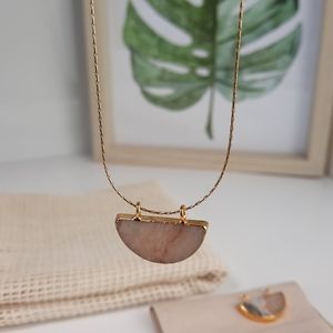 Handmade Sunstone 18K Gold Plated Necklace